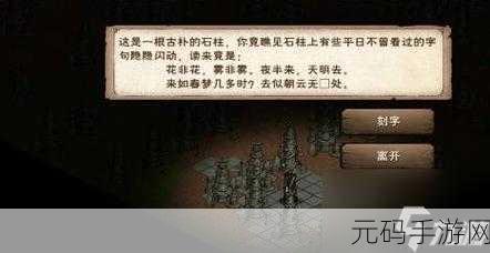烟雨江湖塔林迷障刻字攻略,解锁迷宫的钥匙