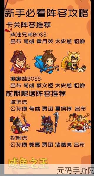 手游资讯，咸鱼之王司马懿主C阵容深度解析与玩法攻略