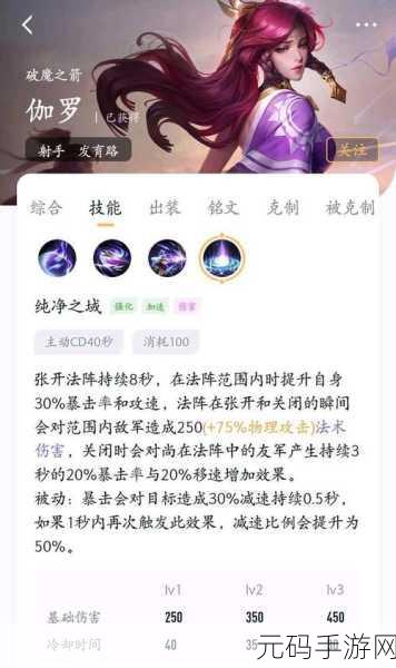 王者荣耀伽罗，自保绝技大揭秘，赛场生存攻略全掌握