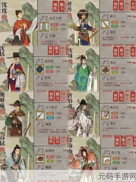 江南百景图，完美开局必选人物大揭秘