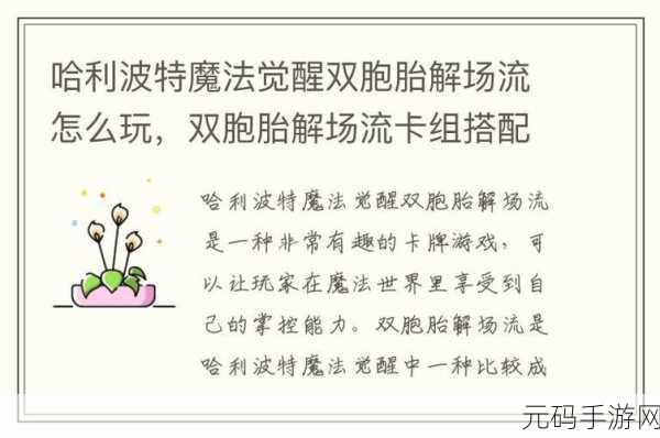 哈利波特魔法觉醒,召唤流卡组的实战运用与获胜策略深度解析