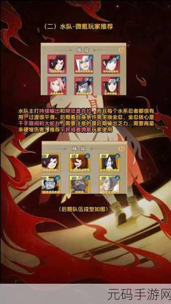 火影忍者手游积分赛阵容搭配全攻略