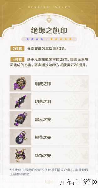 原神绝缘之旗印圣遗物，神秘力量的深度解析