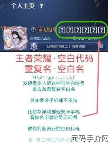王者荣耀，独特命名秘籍——重复名与空白名复制全攻略
