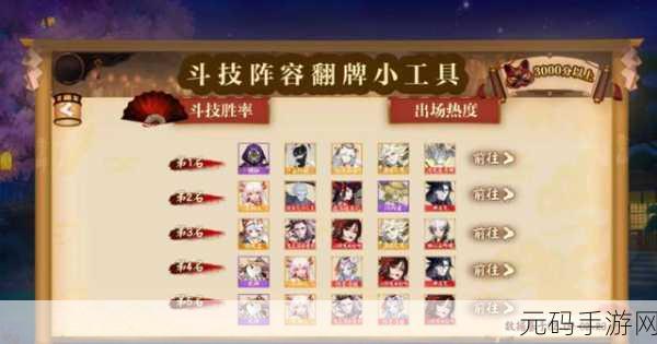 阴阳师跨服斗技，式神搭配与上场顺序秘籍大公开