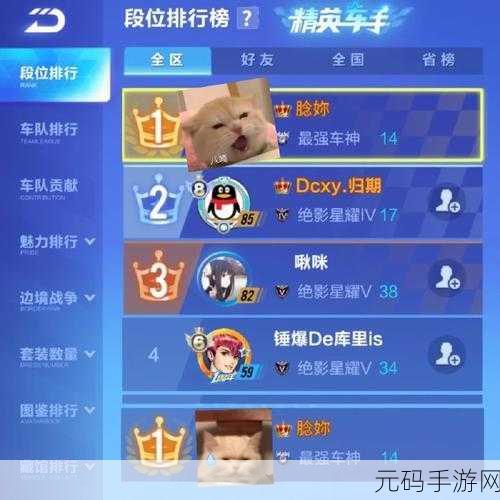 QQ飞车手游B车速度总览,解锁赛道上的极速传说
