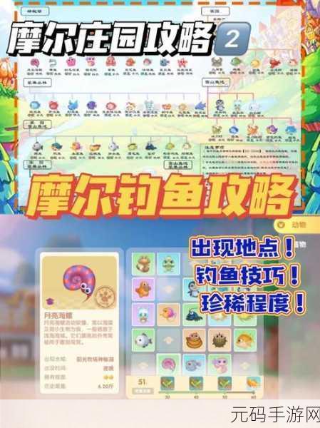 摩尔庄园手游钓鱼秘籍，鱼群出没时间与位置全解析