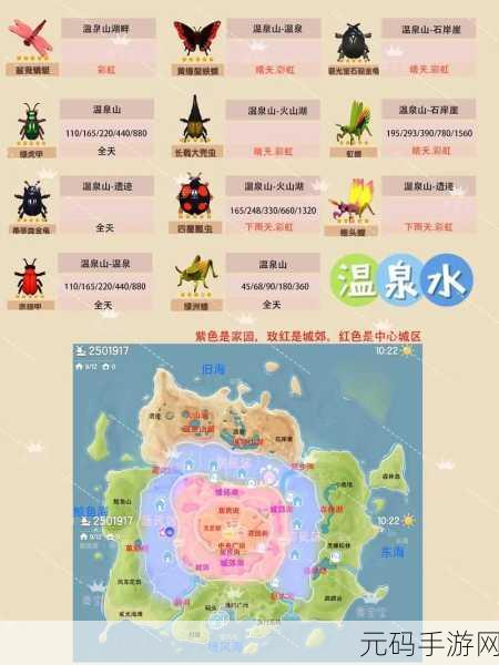 手游资讯，心动小镇昆虫分布图全揭秘，探索自然奥秘的新篇章
