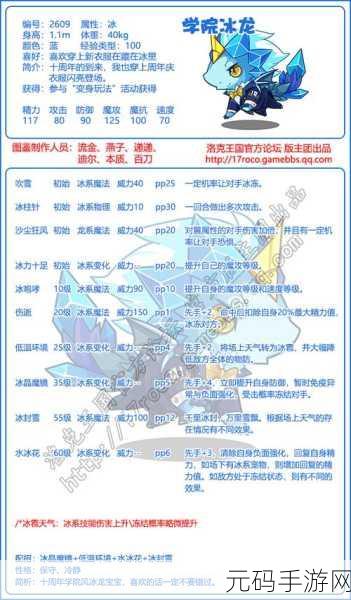 洛克王国冰龙王加点秘籍，铸就无敌战力