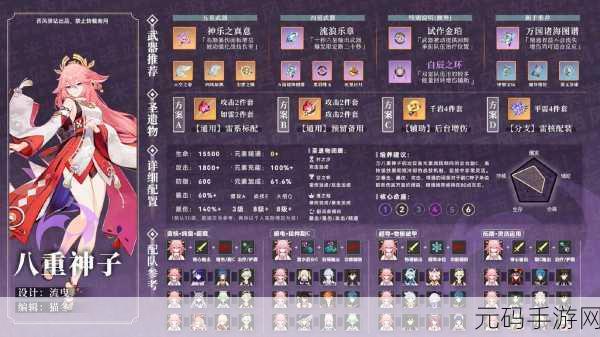 原神林尼武器圣遗物精选秘籍大公开
