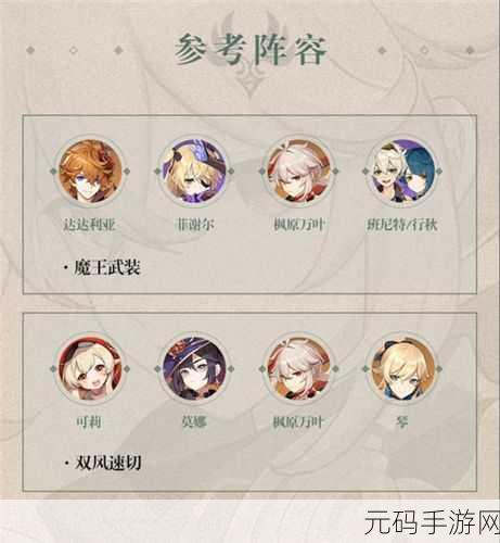 原神枫原万叶阵容搭配全解析