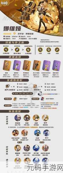原神娜维娅毕业面板属性大揭秘