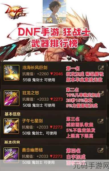 地下城与勇士手游,邪龙武器大揭秘,最佳战斗之选震撼登场!