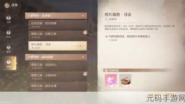 无限暖暖照片寻亲秘籍,深度调查攻略指南