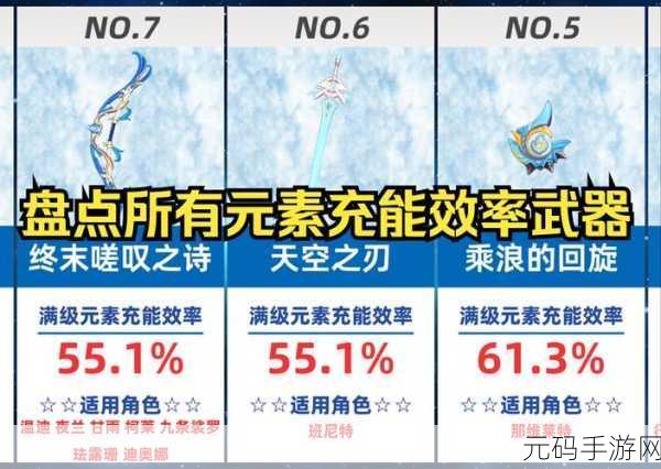 原神西风秘典90级属性详解,元素充能效率大幅提升