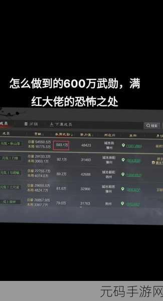 手游资讯,探索率土之滨武勋排行榜的奥秘