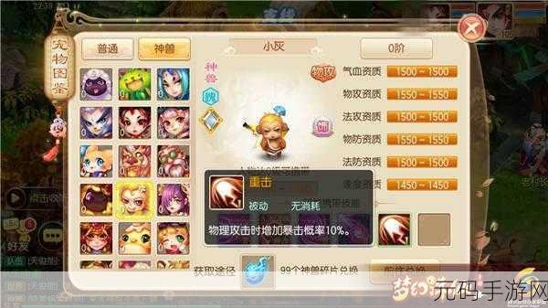 梦幻新诛仙小灰强度分析一览，全面解读与角色搭配攻略