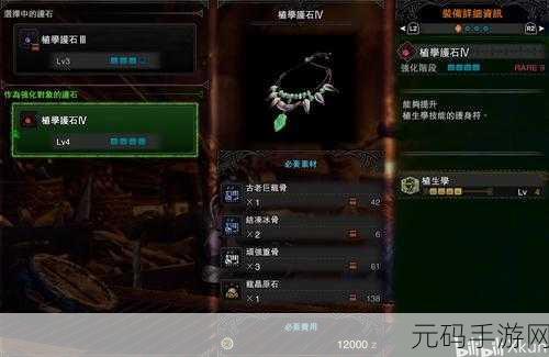 怪物猎人P3,痛击与攻击技能护石最高数值揭秘