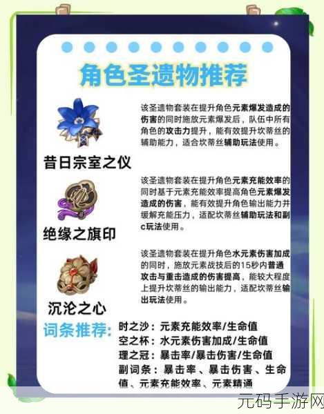 原神坎蒂丝全方位培养指南,武器、圣遗物与配队秘籍