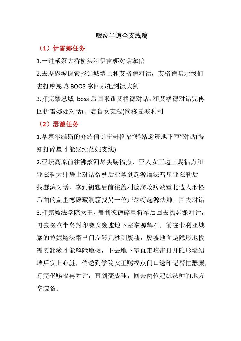 艾尔登法环完美结局达成攻略,支线任务完成顺序详解