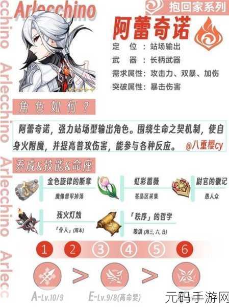 原神探秘,阿蕾奇诺星级之谜全解析
