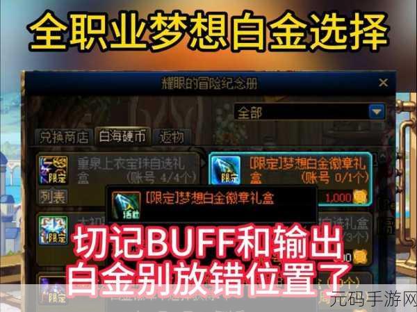 DNF手游全职业白金徽章选择指南，深度解析与最新资讯