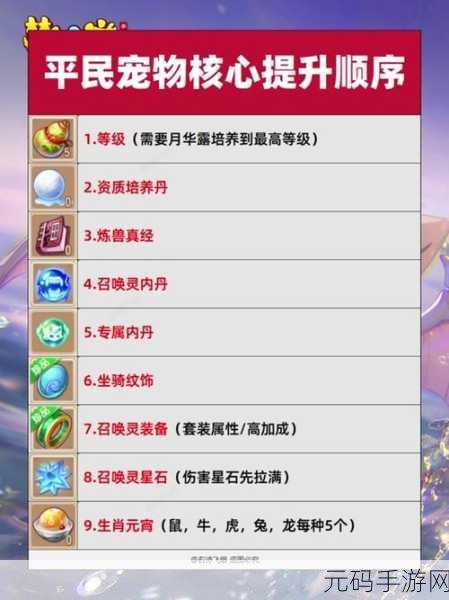 梦幻西游手游公示期宠物发世界秘籍大揭秘
