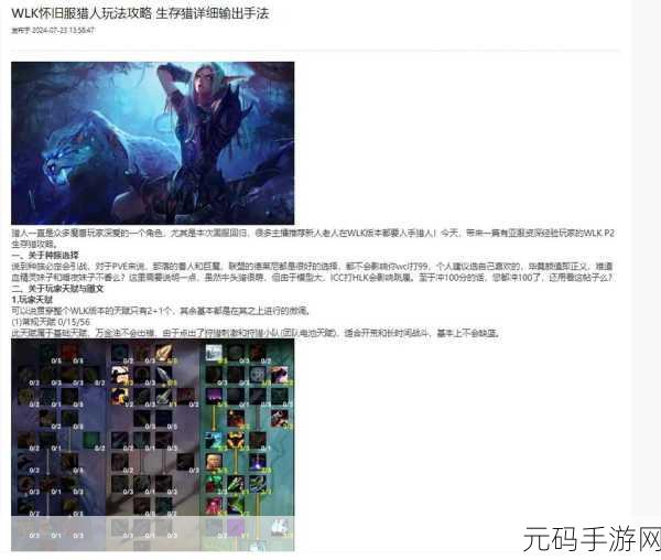 魔兽世界怀旧服射击猎人宏:魔兽世界怀旧服:射击猎人全方位宏设定指南