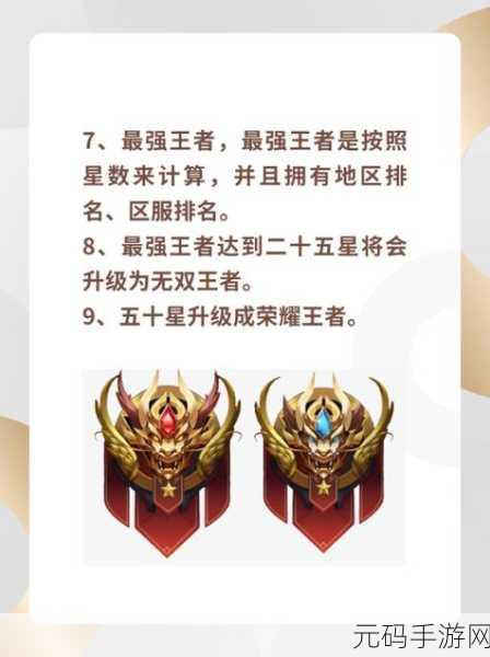 王者荣耀排位赛级别全揭秘,带你冲击最强王者