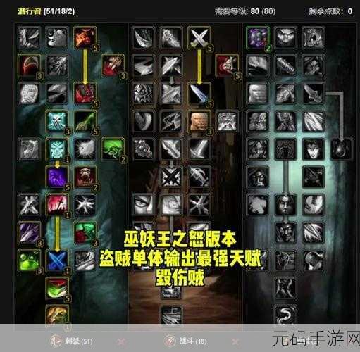 WLK怀旧服盗贼pve最强输出天赋:WLK怀旧服盗贼PVE最强输出天赋解析与玩法指南