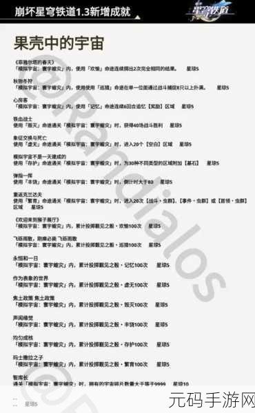 崩坏星穹铁道,探索不屈者的荣光成就全攻略