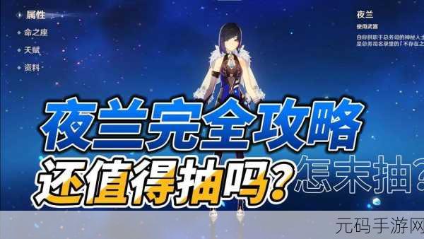 原神夜兰能否融入武装队?深度解析其效果