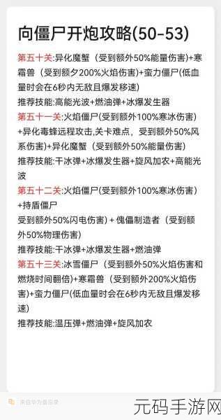 向僵尸开炮,局内最强词条抉择秘籍