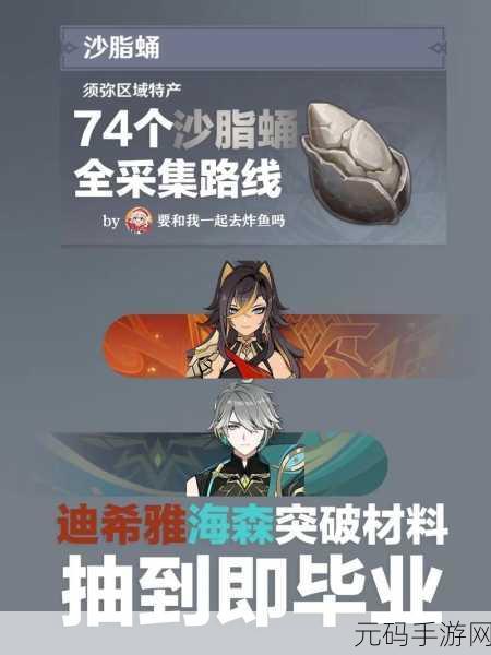 原神,沙中伟贤对答所需突破材料全解析
