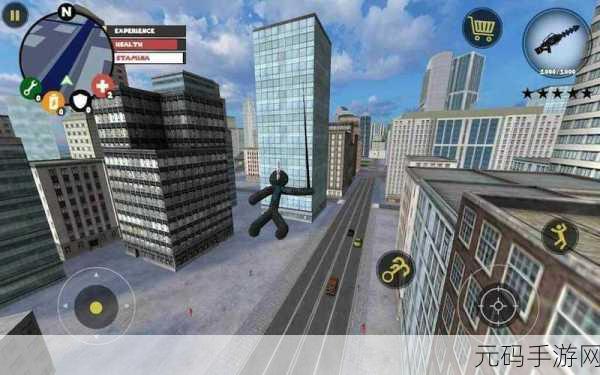 火柴人绳索英雄3无限金币版单机版震撼发布,城市冒险新纪元
