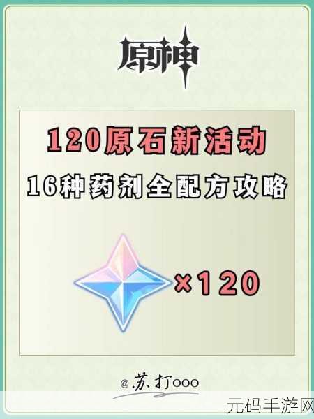原神熠金妙剂全配方大揭秘！