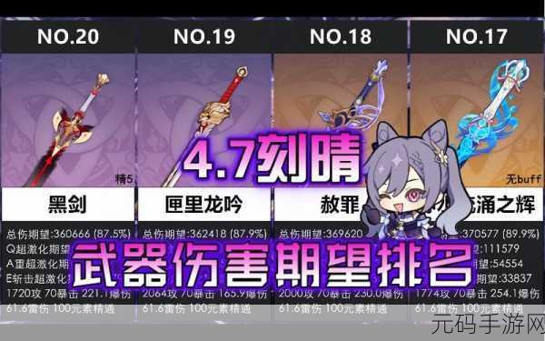 原神刻晴武器抉择,探寻毕业神器