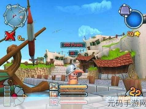 百战天虫虫堡大作战英文版下载,策略新体验,激战虫界