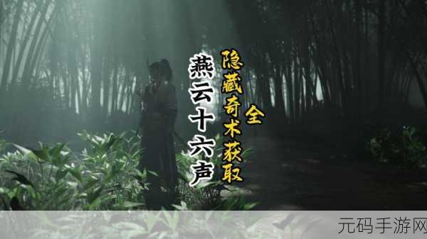 燕云十六声奇术蛤蟆功获取秘籍大揭秘