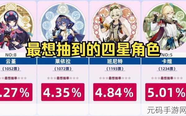 原神怎么抽想要的四星角色,原神:如何提高抽取心仪四星角色的概率