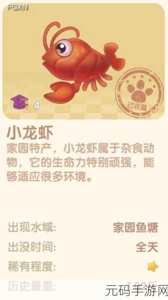 摩尔庄园手游,探寻小龙虾的神秘藏身之处