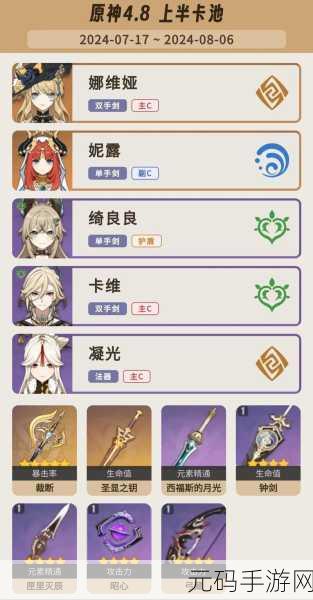 4.2原神卡池爆料,原神4.2版本跃迁预告:即将开启的全新祈愿活动