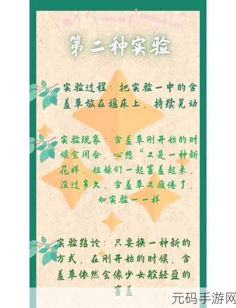 含羞草实验实验究2023，含羞草：神秘实验室大冒险