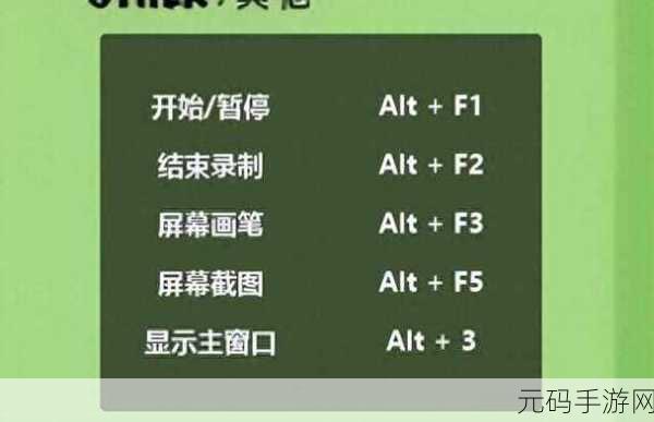 轻松掌握,Win10 录屏快捷键的高效运用秘籍