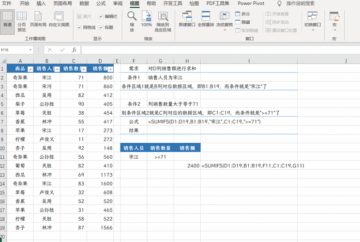 Excel 表格多条件自动求和秘籍大公开