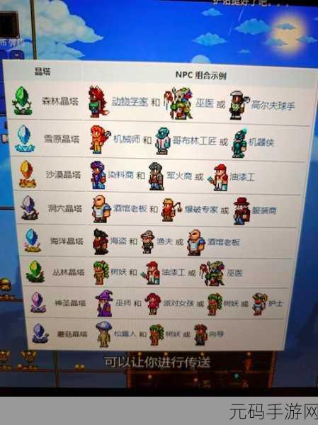 泰拉瑞亚海洋晶塔npc分配,泰拉瑞亚:海洋晶塔居民入驻指南
