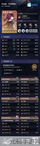 手游资讯,卡芙卡遗器推荐词条深度解析