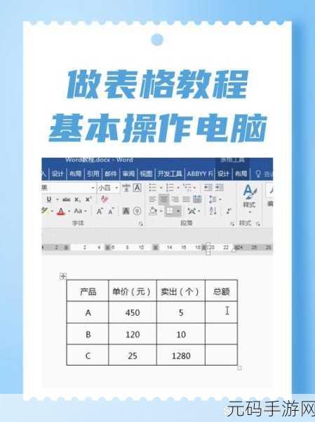 Word 表格制作秘籍,常见方法大揭秘