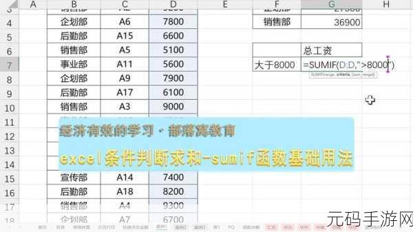 Excel 区域条件求和秘籍大公开
