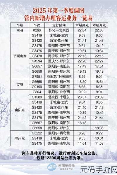 节假日列车运行图调整,列车时刻大调整,假期出行必看!